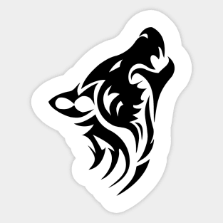 Howling Wolf Head Sticker